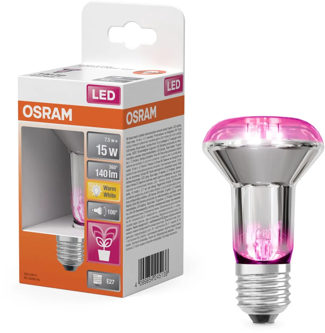 Osram LED Star Plantenlamp 7,5W E27 140lm - Helder