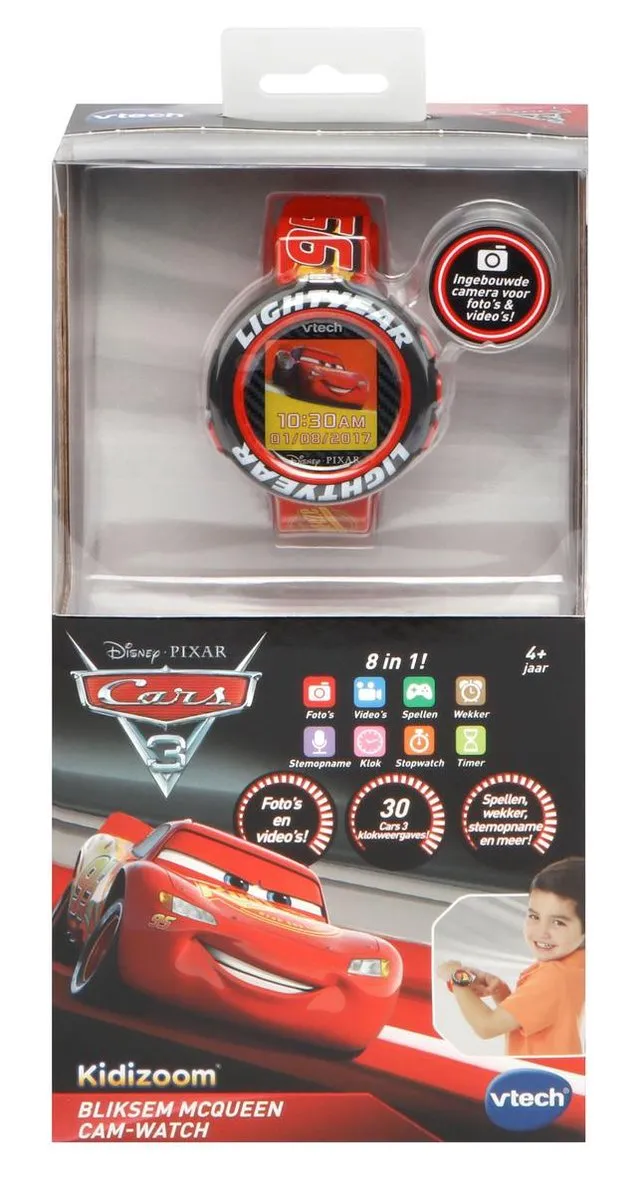 Vtech Cars 3 Bliksem McQueen Cam-Watch - Rood - afbeelding 3 van 4