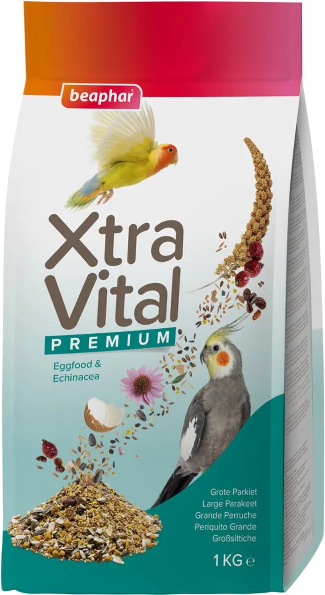 Beaphar XtraVital Grote Parkiet - 5 x 1 kg - Voordeelverpakking