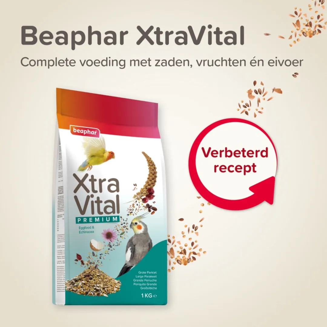 Beaphar XtraVital Grote Parkiet - 5 x 1 kg - Voordeelverpakking