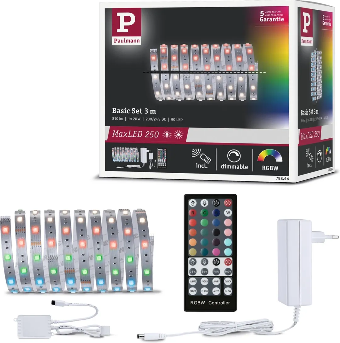 Paulmann MaxLED 250 RGBW LED-strip 300cm - Zilver