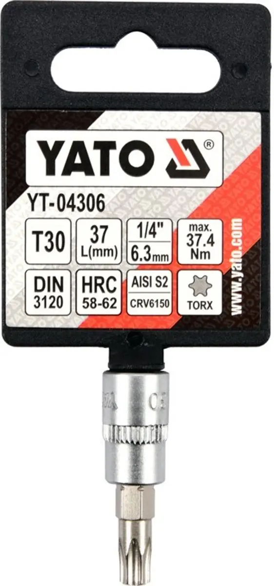 Yato Torx Dopsleutel 1/4" T30 - YT-04306 - afbeelding 2 van 4