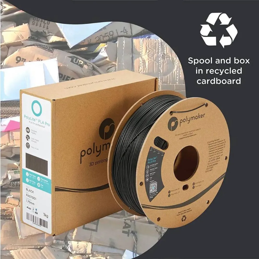 Polymaker PolyLite PLA Pro Filament 1.75mm - Zwart