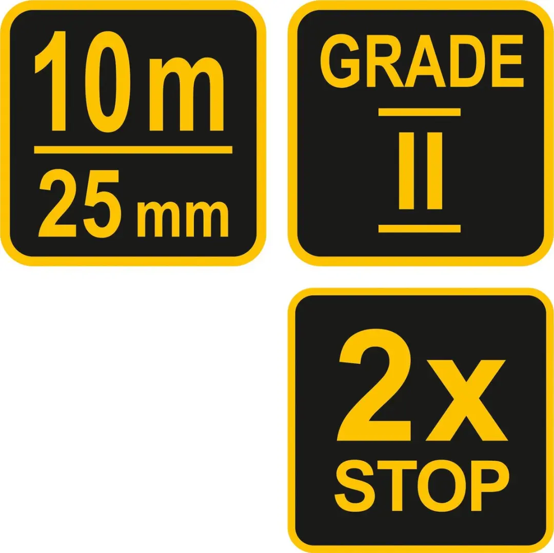 Vorel Rolmaat 10m x 25mm Dubbele Vergrendeling - afbeelding 5 van 6