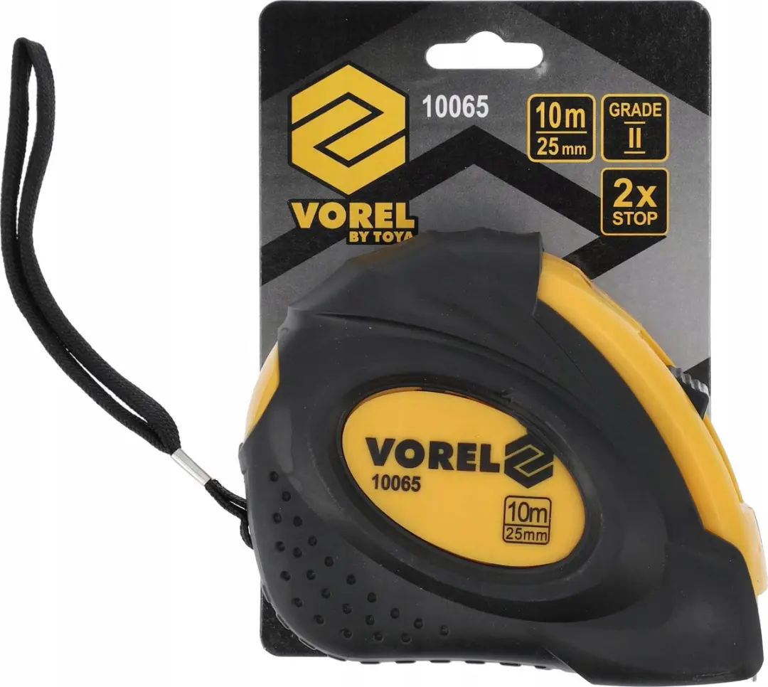 Vorel Rolmaat 10m x 25mm Dubbele Vergrendeling - afbeelding 4 van 6