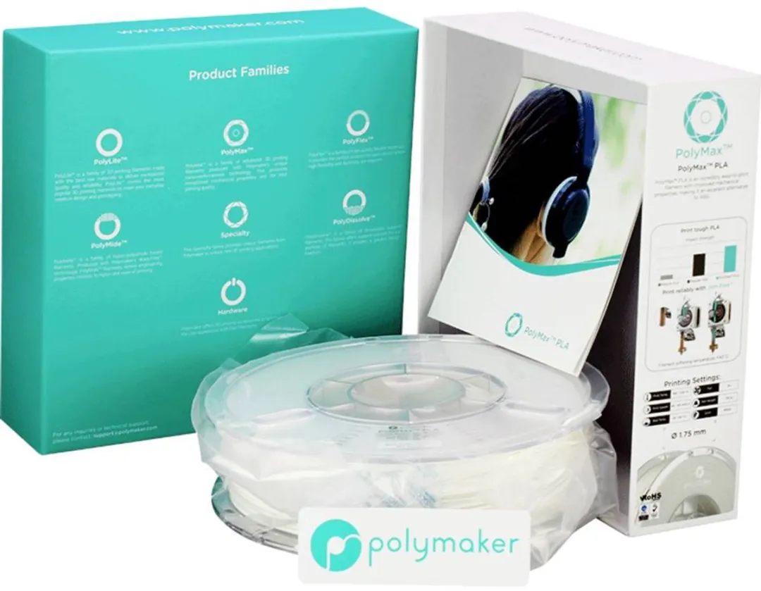 Polymaker PolyMAX Tough PLA Filament 1.75mm 750g - Wit