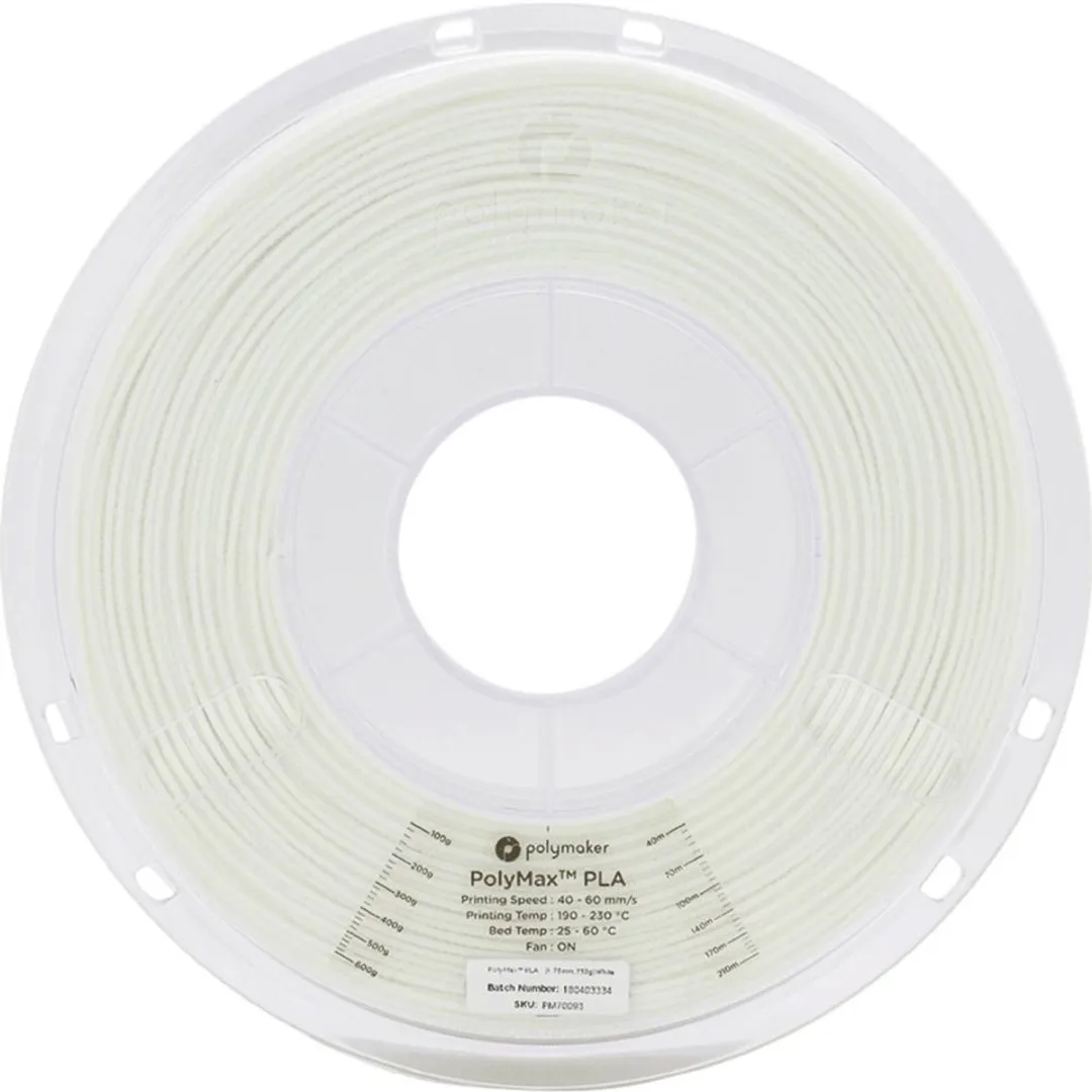 Polymaker PolyMAX Tough PLA Filament 1.75mm 750g - Wit