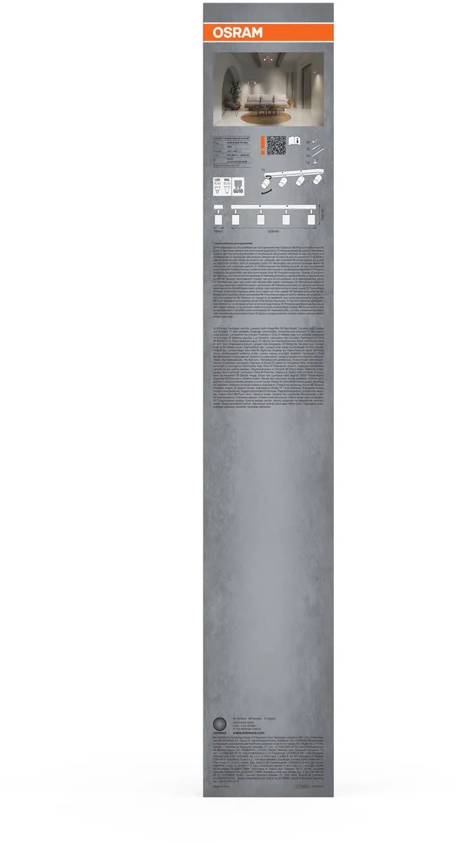 Osram LED Spot Wood Line 4xGU10 - Warm wit - Houtdecor