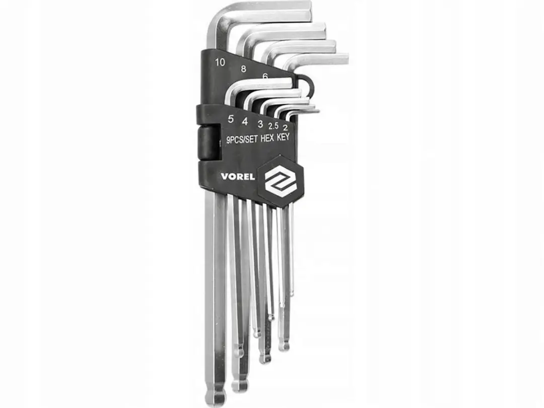 Vorel Inbussleutelset 9-delig 2-10mm CrV