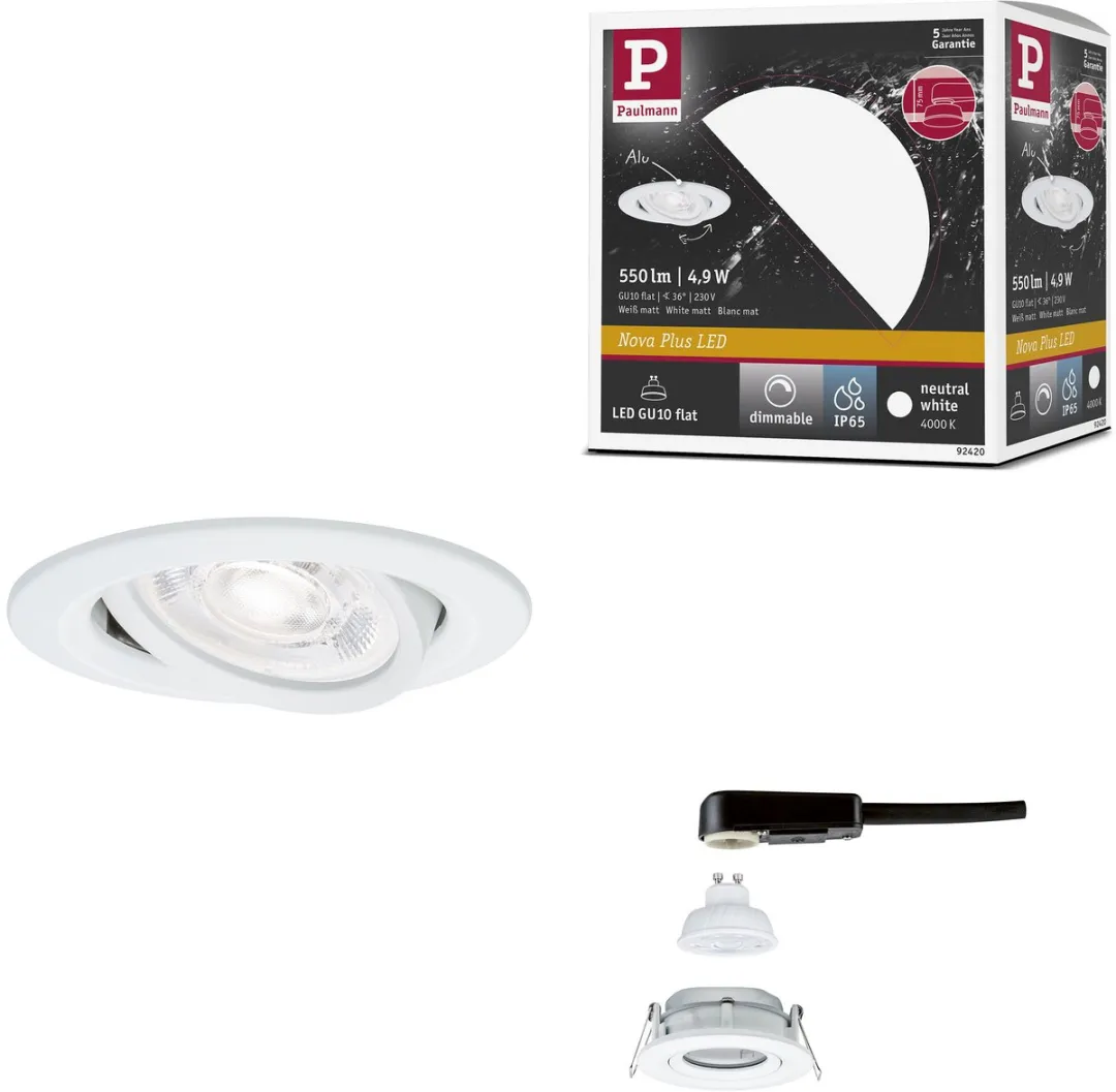 Paulmann Nova Plus GU10 LED-inbouwlamp 4,9W 550lm 4000K