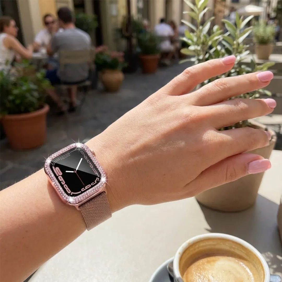 NUVEX Smartwatch Screenprotector 5 Stuks - Apple Watch 45mm - Zwart/Transparant/Zilver/Rosé/Goud