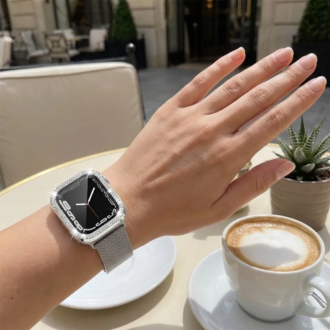 NUVEX Smartwatch Screenprotector 5 Stuks - Apple Watch 45mm - Zwart/Transparant/Zilver/Rosé/Goud