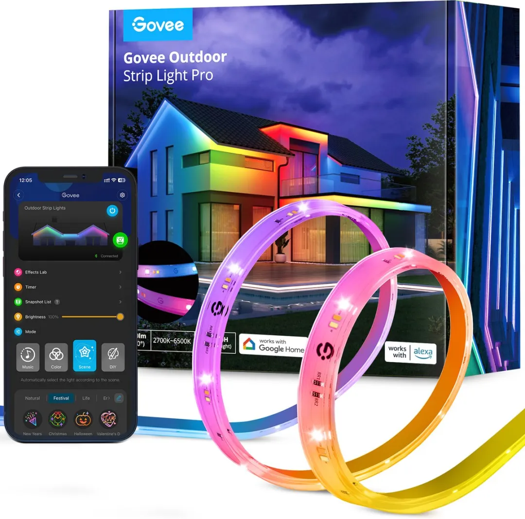 Govee Outdoor Strip Light Pro RGBICWW LED Strip 10m