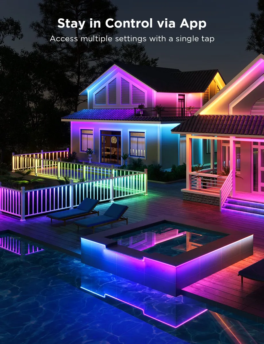 Govee Outdoor Strip Light Pro RGBICWW LED Strip 10m - App-bediening