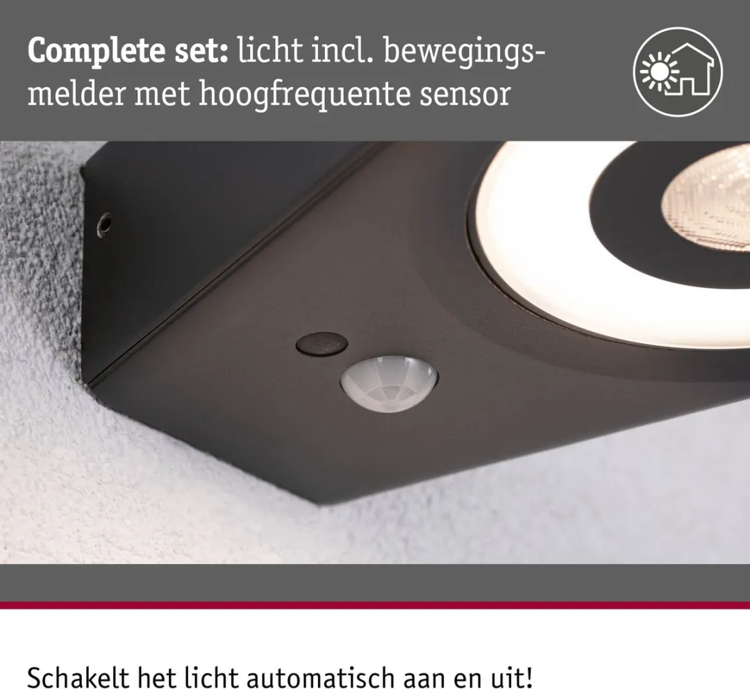 Paulmann Silma LED Wandarmatuur Buiten Antraciet - 3000K 5,5W