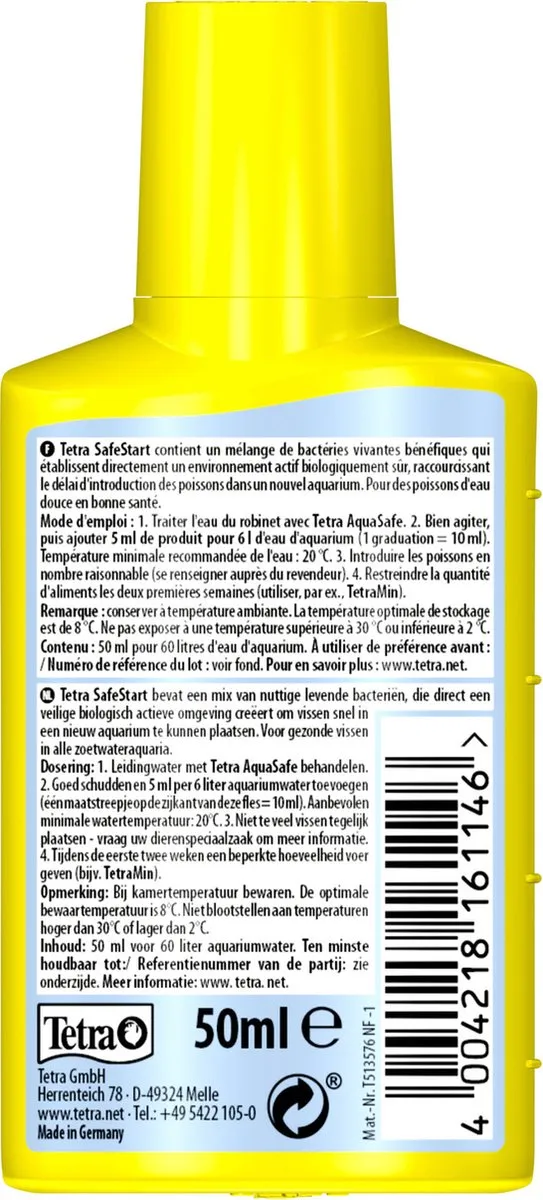 Tetra AquaSafe Start Waterverbeteraar 50ml