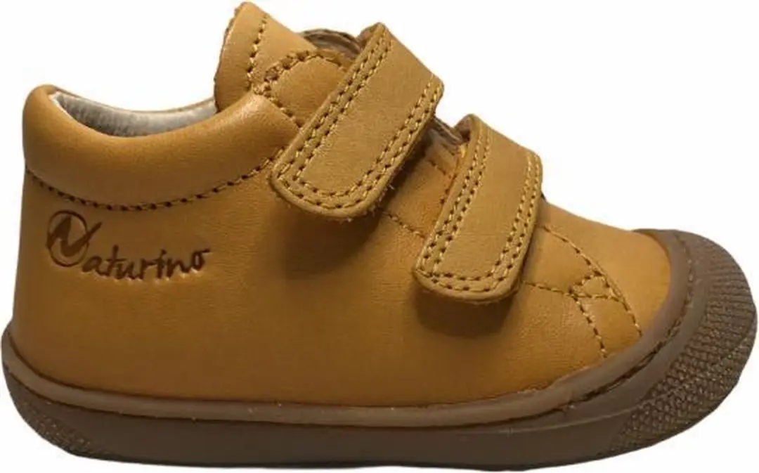 Naturino velcro effen lederen sneakers Cocoon okergeel mt 20