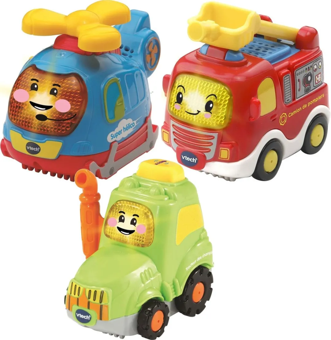 VTech Toet Toet Auto's Trio Bart Tijn Harvey - Educatief Speelgoed 80-205823 - Multikleuren