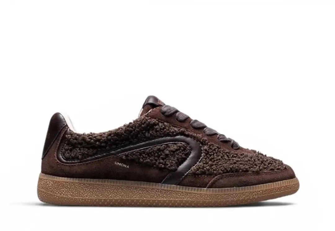 Verbenas Simona bruin wol dames sneakers