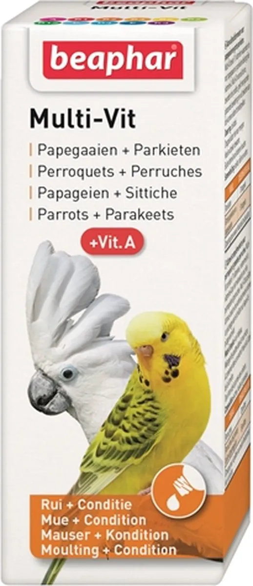 Beaphar Multi-Vit Papegaai & Grote Parkieten 50ml