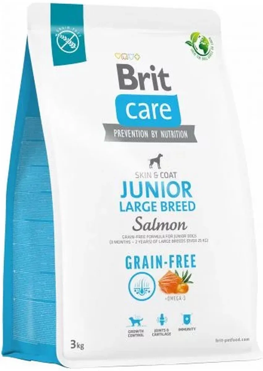 Brit Care Grain-Free Junior Large Breed Zalm Hondenvoer 3kg