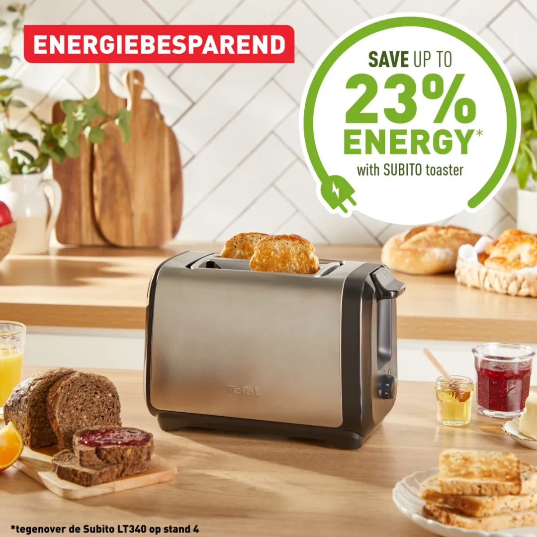 Tefal Subito TT5S1DE0 Broodrooster 2 Sneden - 1300W - Zilver - afbeelding 6 van 6