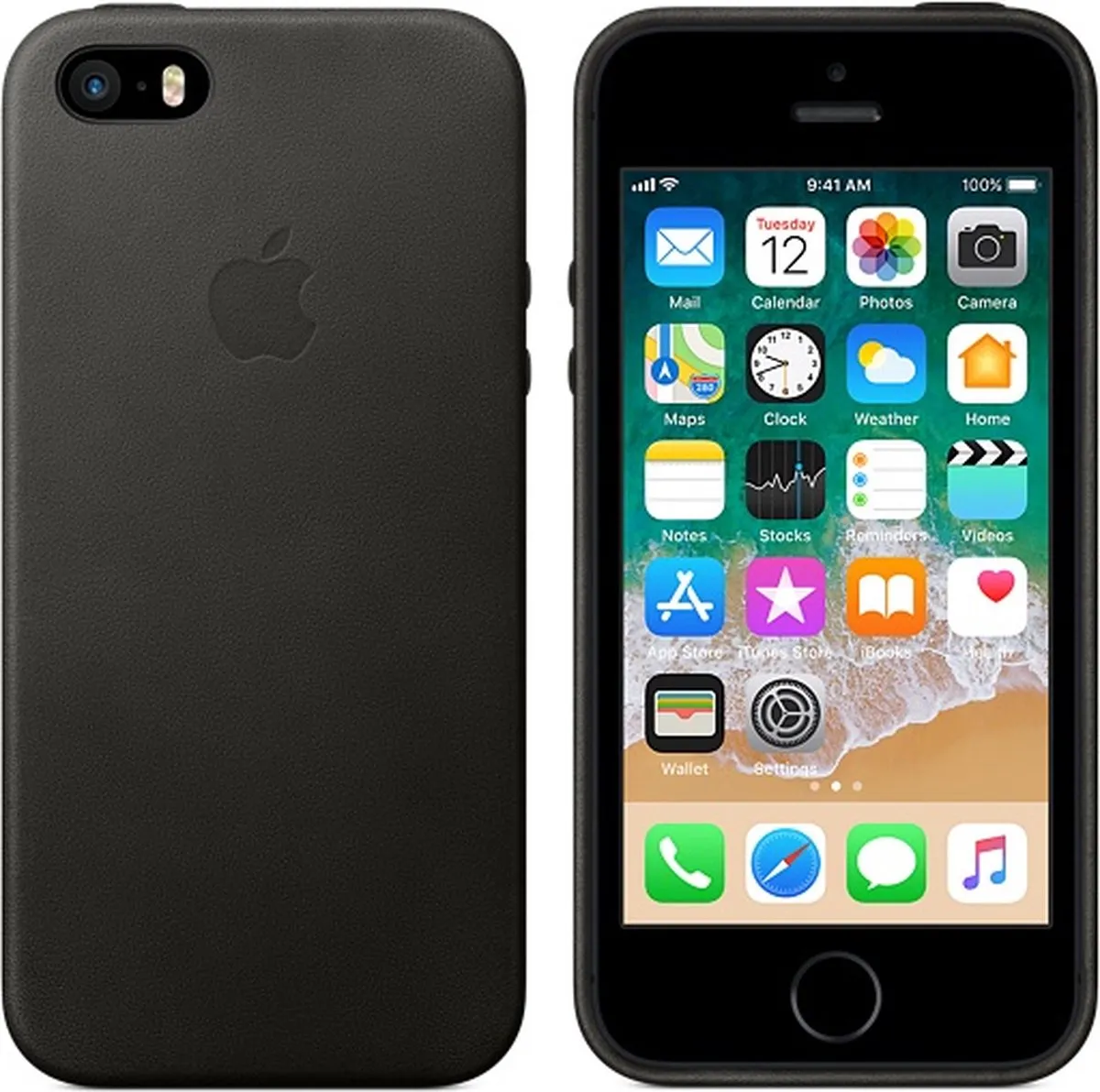 Apple iPhone 5/5S/SE Leather Case Black