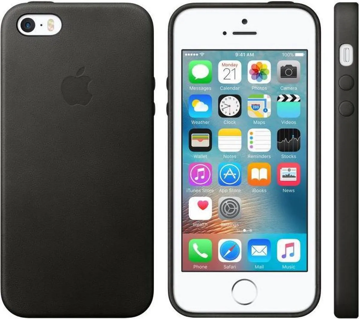 Apple iPhone 5/5S/SE Leather Case Black