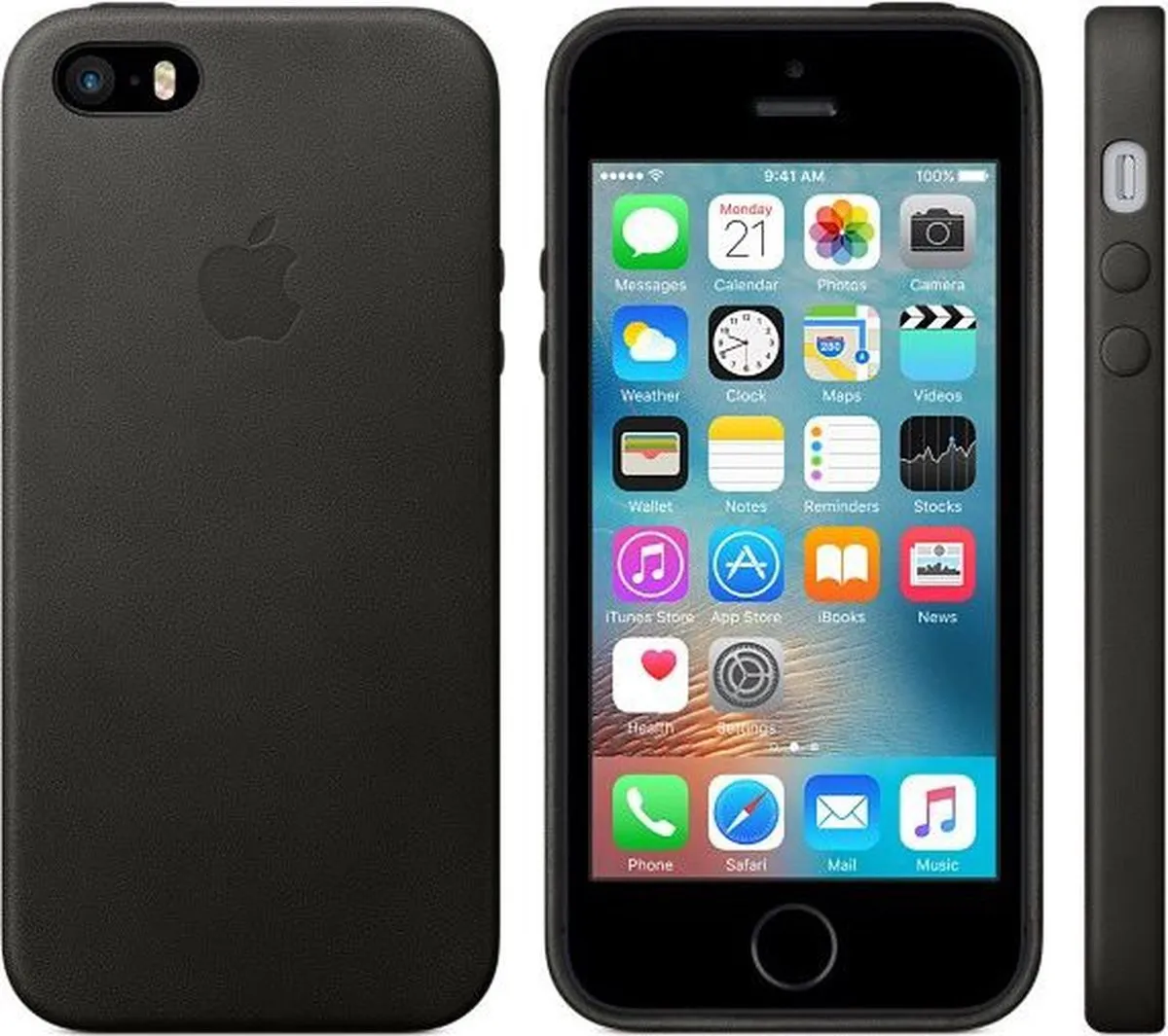 Apple iPhone 5/5S/SE Leather Case Black