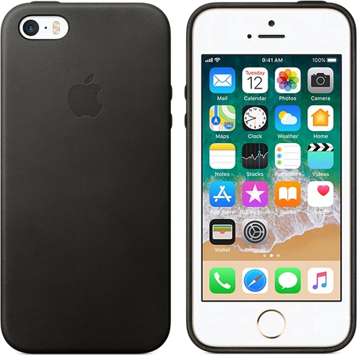 Apple iPhone 5/5S/SE Leather Case Black