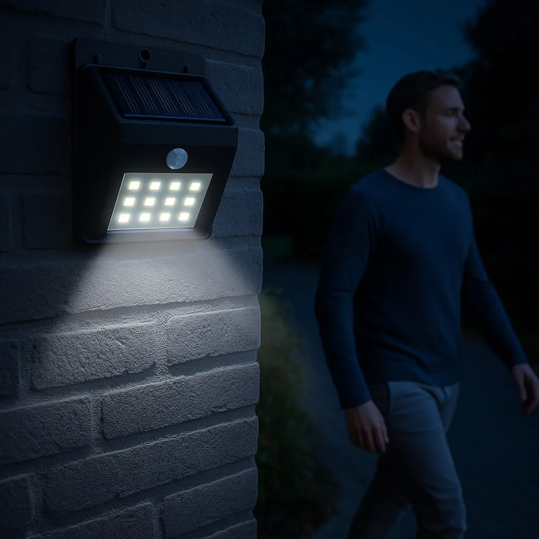 Grundig Alpina Solar Wandlamp Buiten - Zwart
