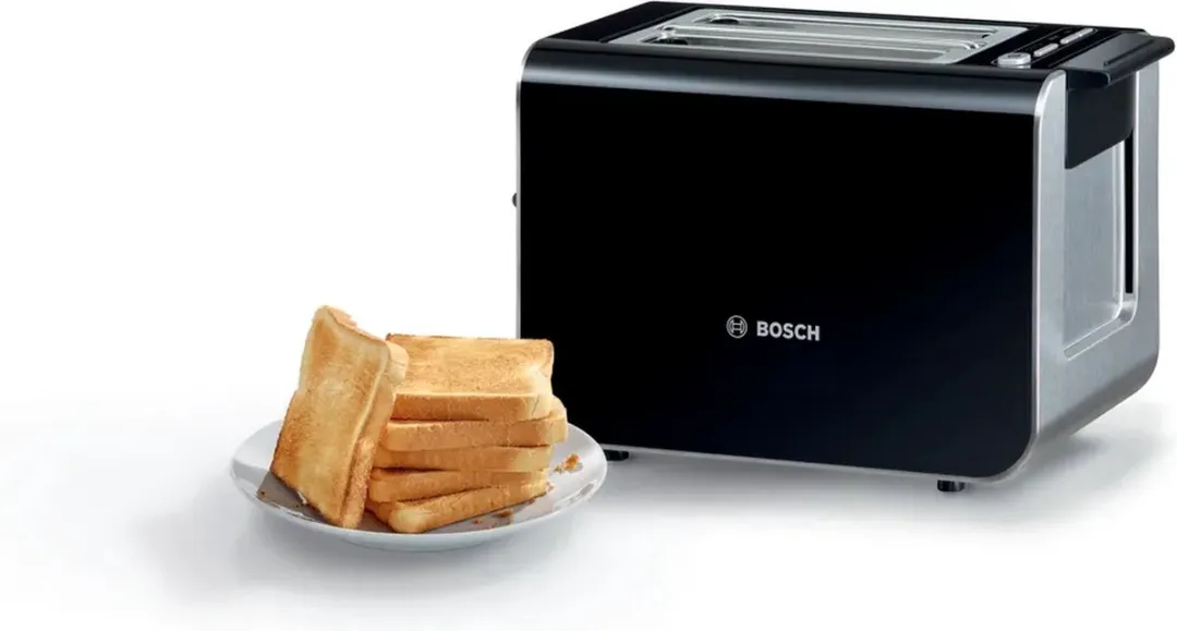 Bosch Kompakt Styline TAT8613N Broodrooster 2 Sneden - 860W - Zwart - afbeelding 2 van 6