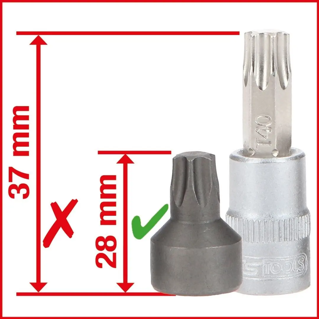 KS Tools 911.1850 1/4" Bitset Extra Kort
