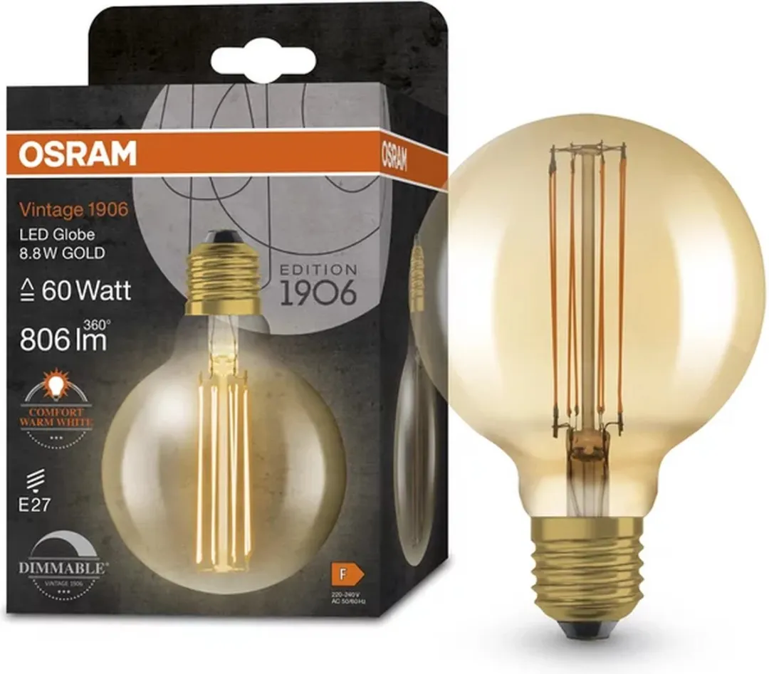 Osram LED Globe E27 8.8W Warmwit - Ø95mm