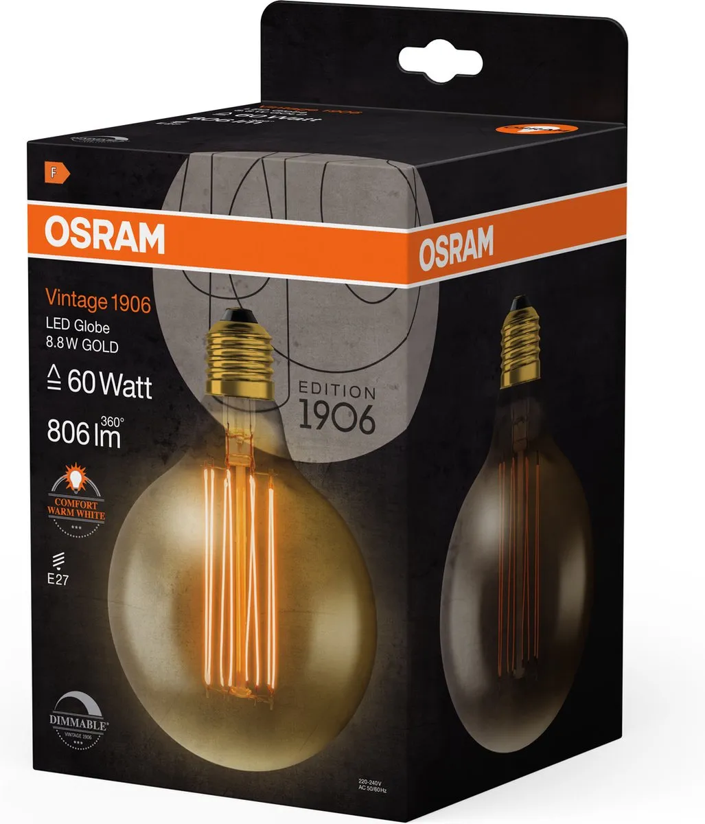 Osram LED Globe E27 8.8W Warmwit - Ø95mm