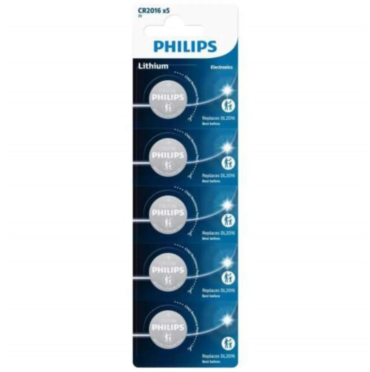 Philips CR2016 Knoopcelbatterijen - 5 Stuks