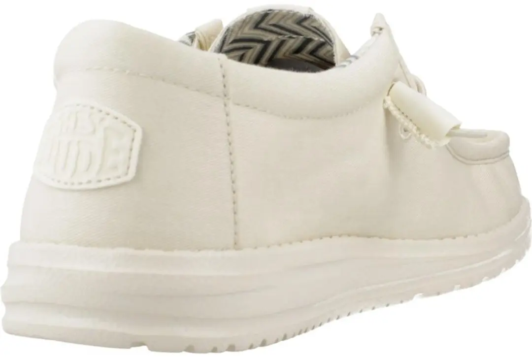 HEYDUDE - Wally Canvas Heren Instappers Stone White - Maat 44