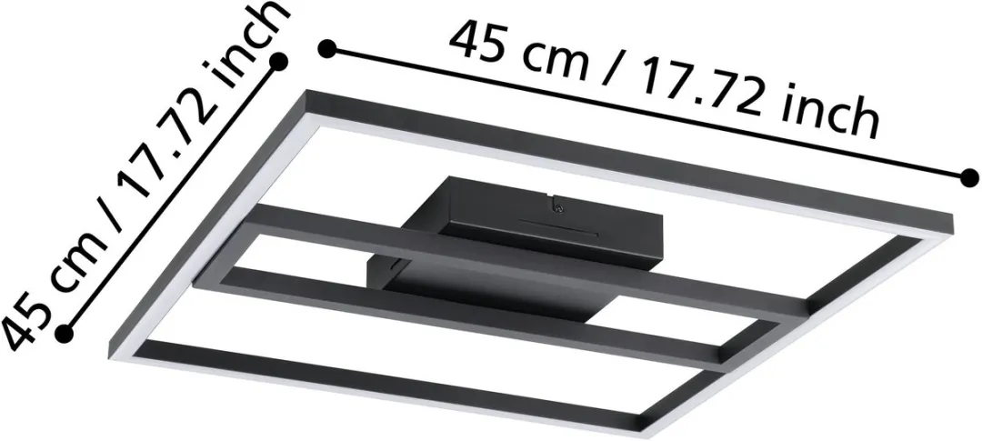 EGLO connect.z Calagrano-Z Plafondlamp 45cm - RGB & Wit - Zigbee - Zwart/Wit - afbeelding 6 van 6