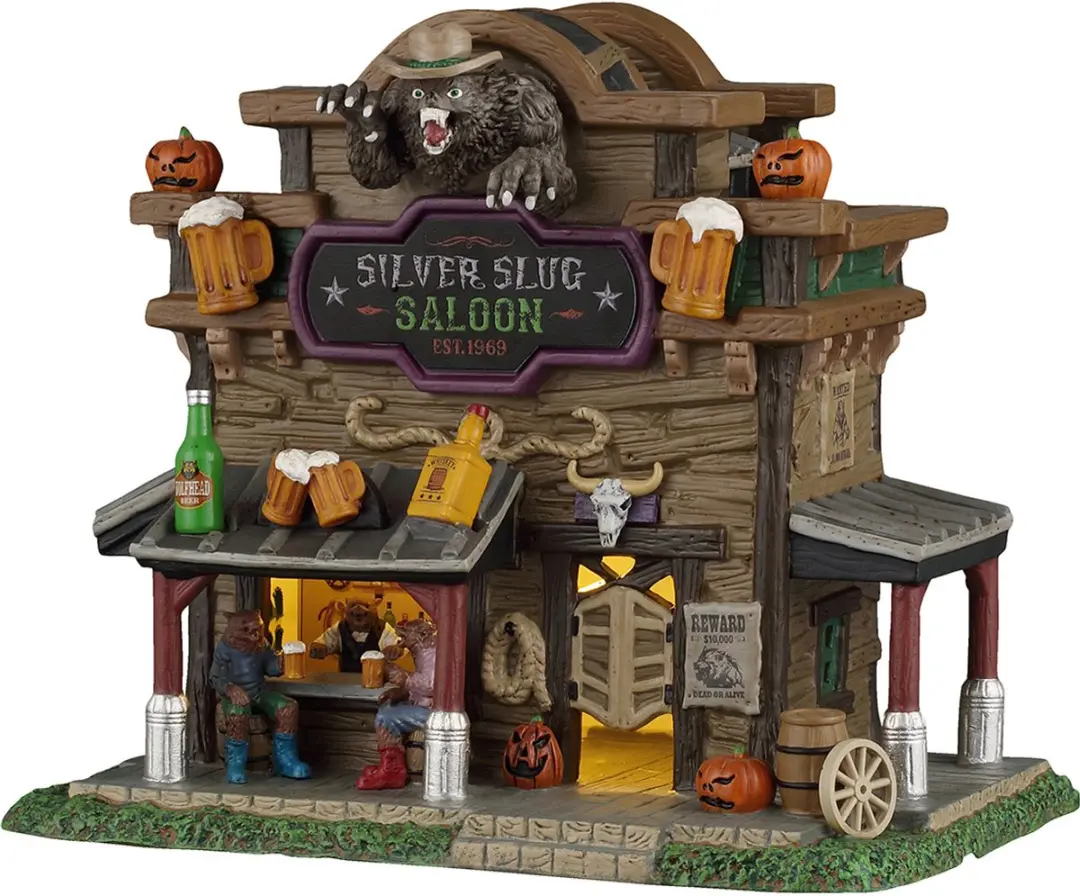 Lemax Spooky Town Silver Slug Saloon