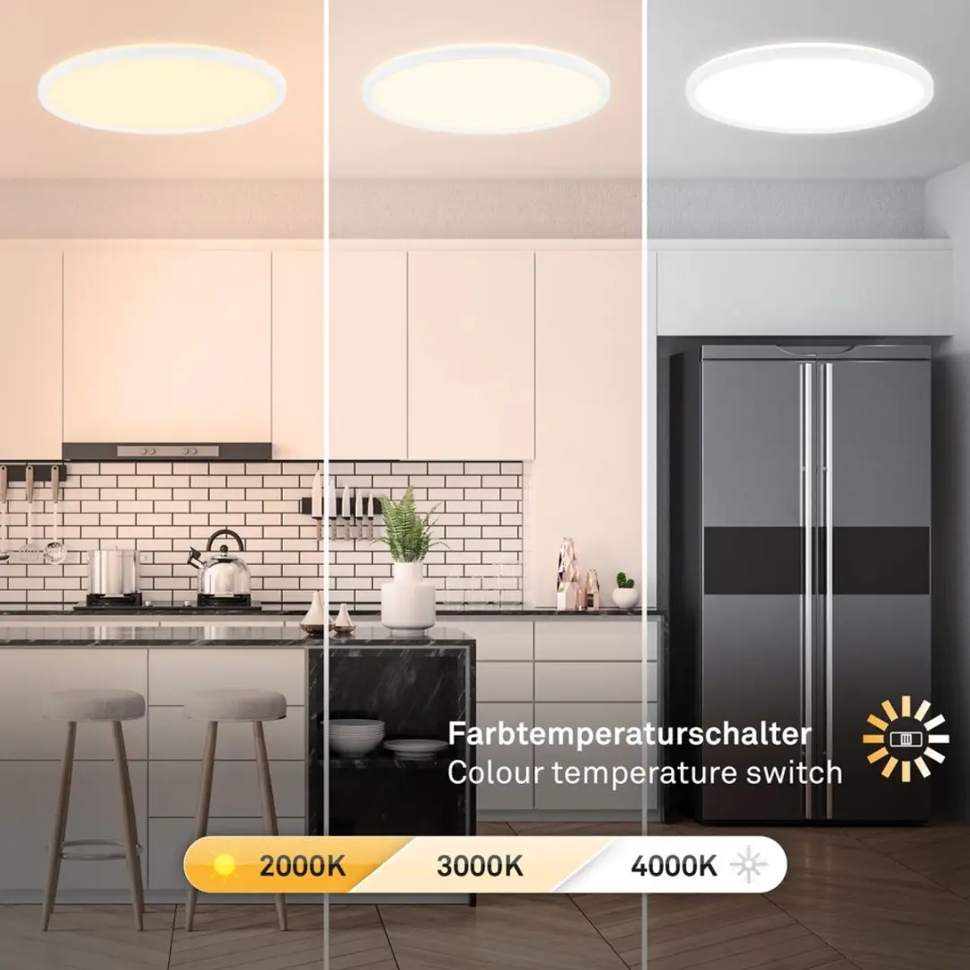Briloner LED Paneel 7557 Plafondlamp - CCT - 22W - Ø42cm - afbeelding 3 van 6
