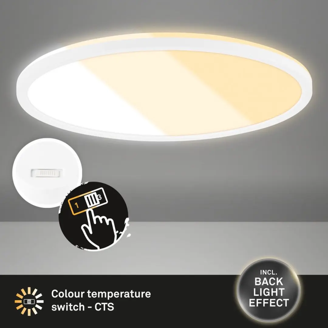 Briloner LED Paneel 7557 Plafondlamp - CCT - 22W - Ø42cm - afbeelding 2 van 6