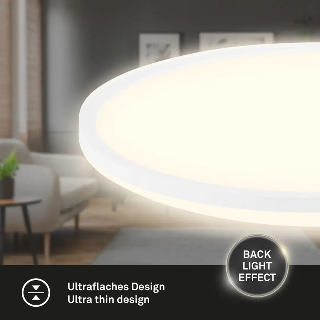 Briloner LED Paneel 7557 Plafondlamp - CCT - 22W - Ø42cm - afbeelding 5 van 6