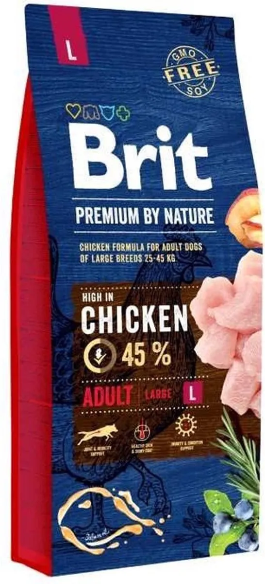Brit Nature Adult Large Volwassen Kip 15kg