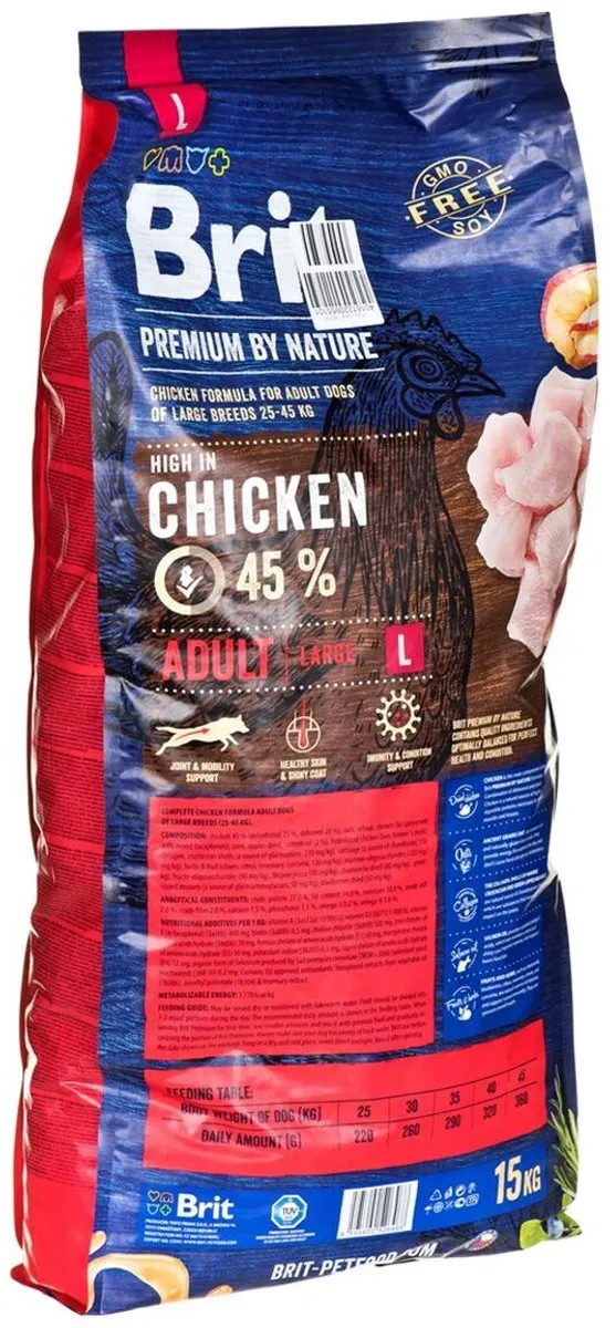 Brit Nature Adult Large Volwassen Kip 15kg