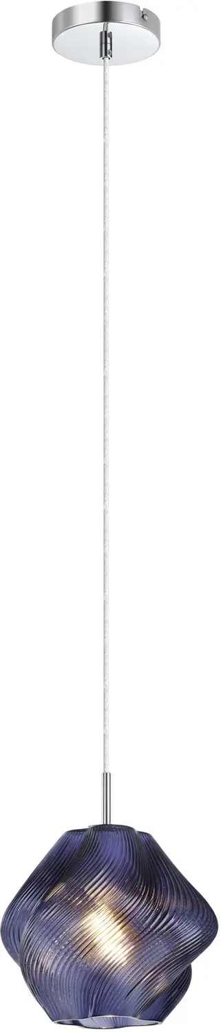 EGLO Vicenne Hanglamp - E27 - Ø 22 cm - Chroom/Blauw - afbeelding 2 van 6