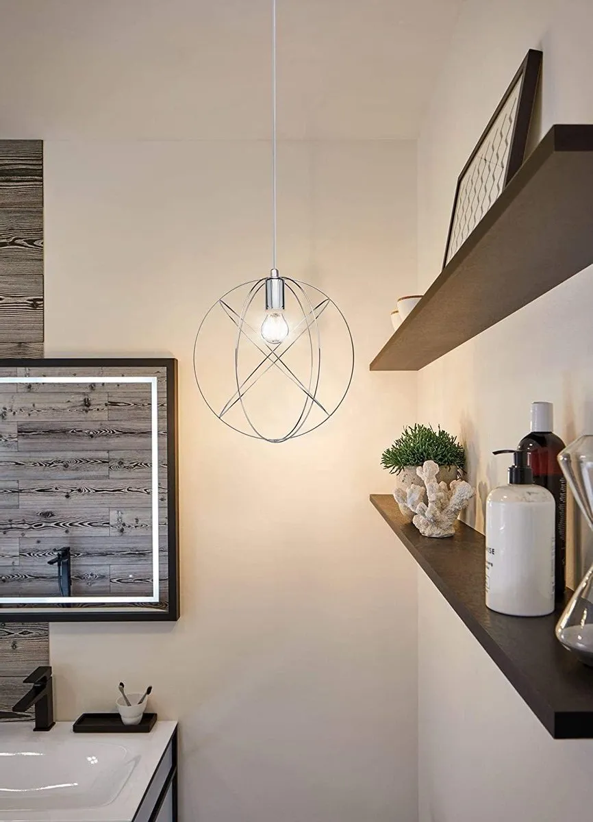 Paulmann Galacta Hanglamp IP44 - 20W - Ø37cm - Chroom