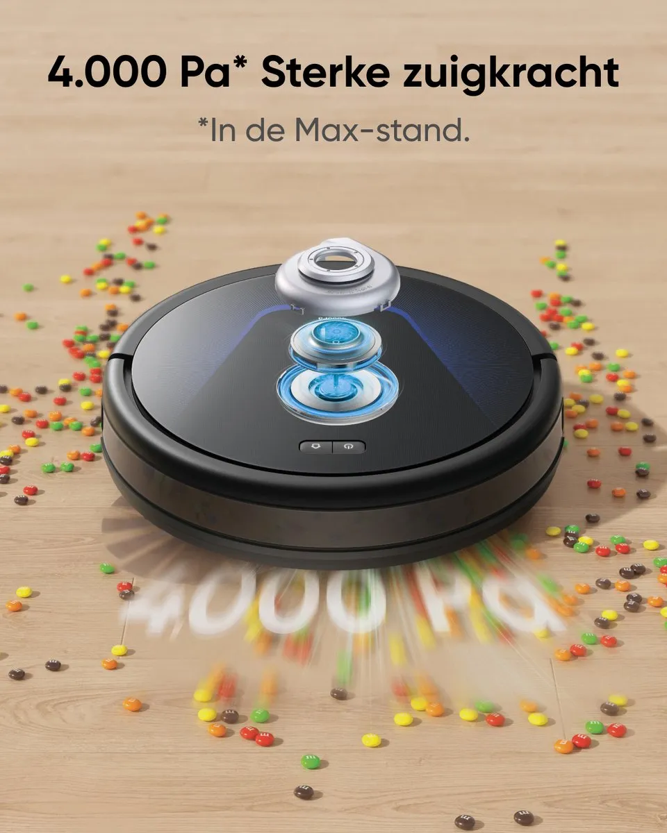 Eufy G50 Hybride Robotstofzuiger 4000 Pa - Zwart