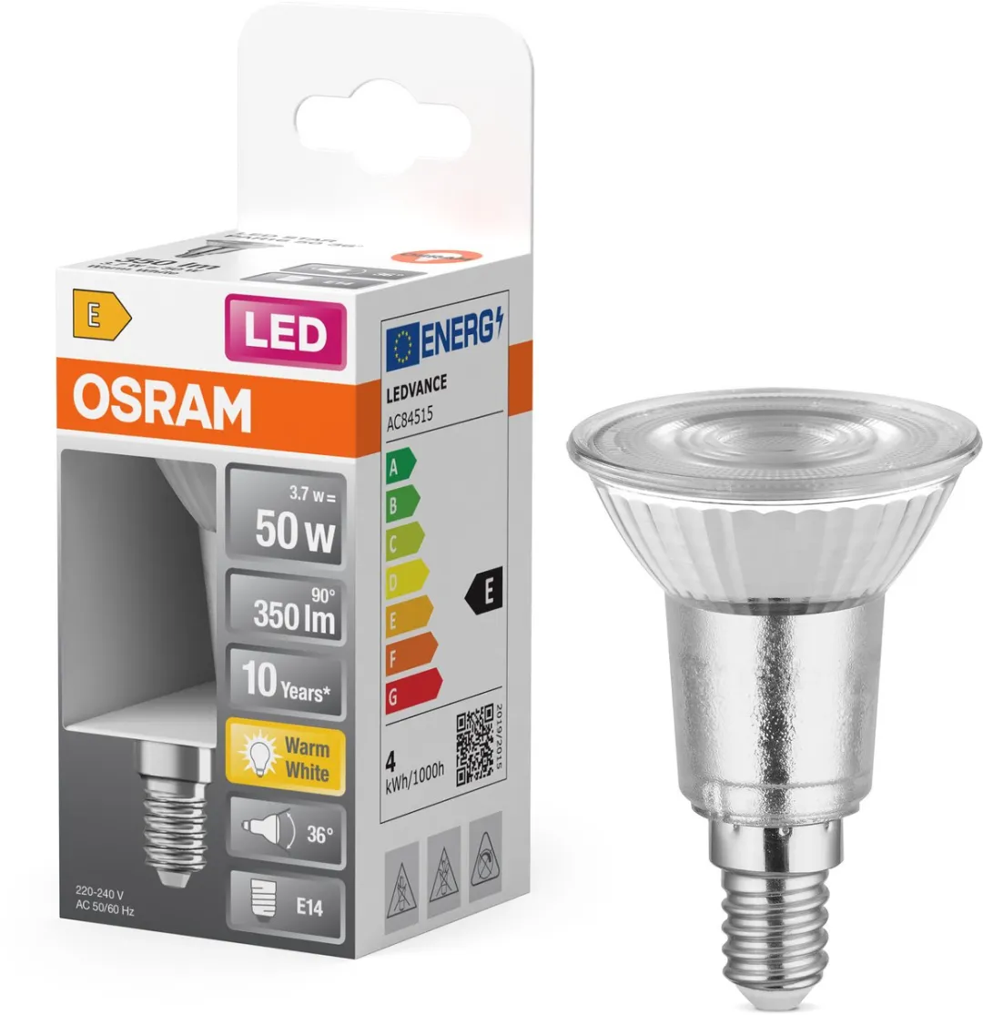 Osram LED Spot Reflector Star PAR16 50 3,7W - Warm wit 2700K - Helder