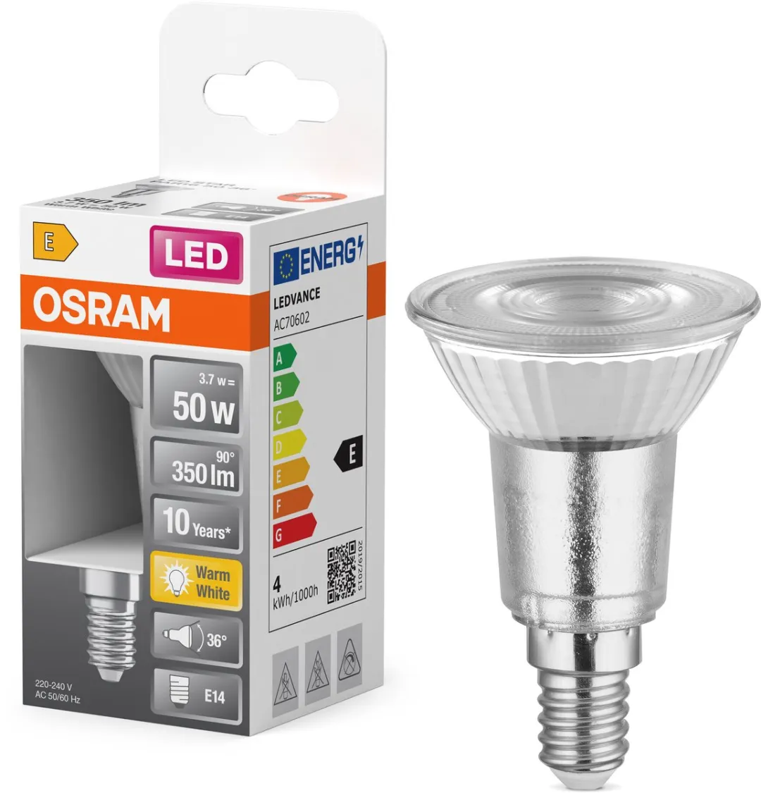 Osram LED Spot Reflector Star PAR16 50 3,7W - Warm wit 2700K - Helder
