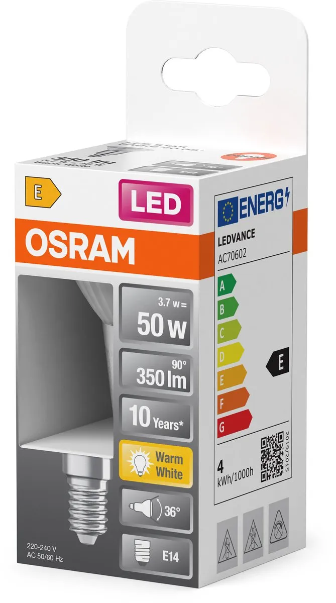 Osram LED Spot Reflector Star PAR16 50 3,7W - Warm wit 2700K - Helder - afbeelding 6 van 6